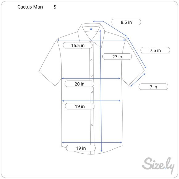 Cactus Man St. Patrick's Day Button Front Shirt Size S - Picture 5 of 5